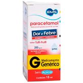 Paracetamol 200mg/ml Gotas 15ml Sabor Tutti-Frutti - EMS