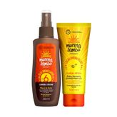 Kit Óleo Bronzeador + Loção Doura Pelos + Bolsa com Porta Celular - Dermacream