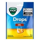 Pastilha Vick Drops Mel com 20 Unidades - P&G